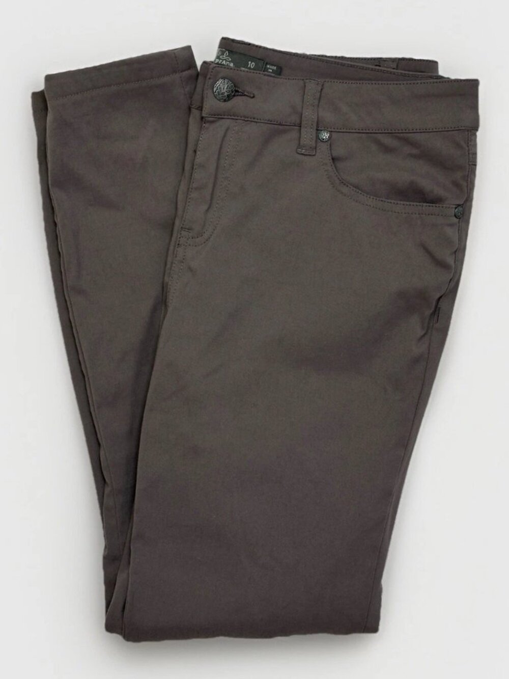 ✨🩶 prAna - Brenna Pant Moto Skinny Pants - Stone - Women’s 10 Short Inseam ✨